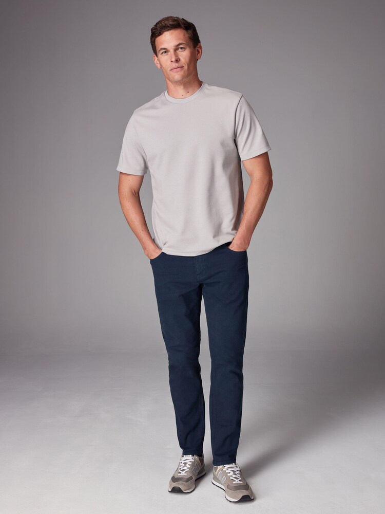 Dark Blue Slim Fit Soft Touch Coloured Stretch Jeans - Image 2 of 11