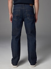 Blue Indigo Rinse Straight Fit Vintage Wash Denim Jeans - Image 2 of 11