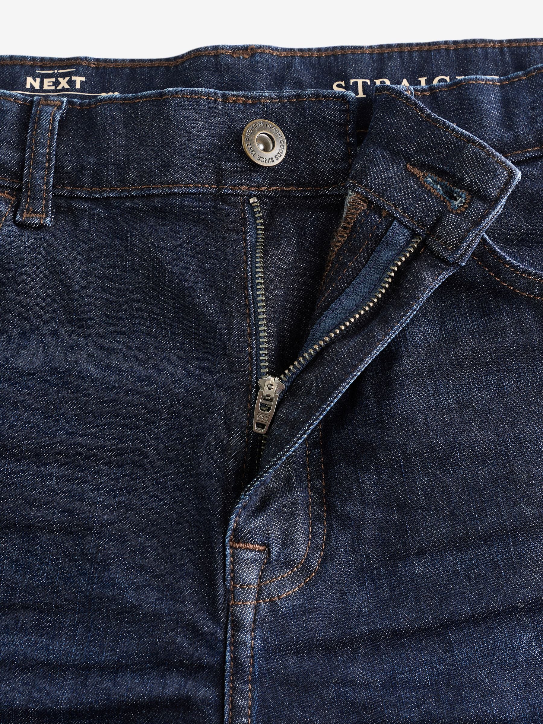 Buy Blue Indigo Rinse Straight Fit Vintage Wash Denim Jeans from