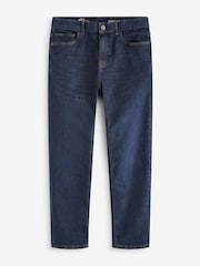 Blue Indigo Rinse Straight Fit Vintage Wash Denim Jeans - Image 8 of 11