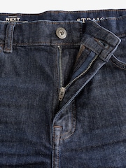 Blue Indigo Rinse Straight Fit Vintage Wash Denim Jeans - Image 9 of 11