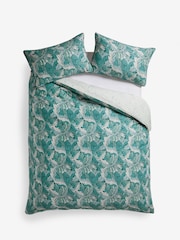 Clarke & Clarke Teal William Morris Acanthus 200 Thread Count Duvet Cover and Pillowcase Set - Image 5 of 5