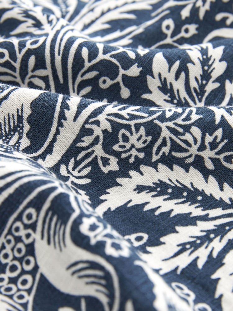Morris & Co. Indian Print Capped Sleeve V-Neck Top With Linen - Image 6 of 6 Morris & Co. Indian Print Capped Sleeve V-Neck Top With Linen - Image 6 of 6