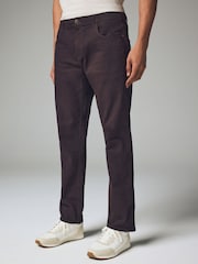 Burgundy Red Slim Fit Soft Touch Coloured Jeans - Image 1 of 12