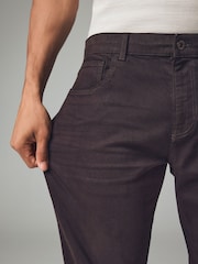 Burgundy Red Slim Fit Soft Touch Coloured Jeans - Image 5 of 12
