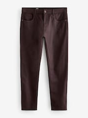 Burgundy Red Slim Fit Soft Touch Coloured Jeans - Image 8 of 12