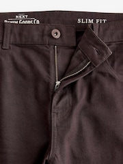 Burgundy Red Slim Fit Soft Touch Coloured Jeans - Image 9 of 12