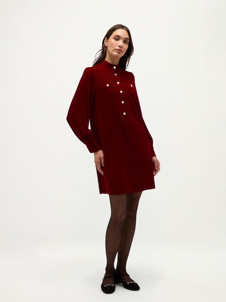 Hobbs Stephanie Velvet Dress - Изображение 1 4