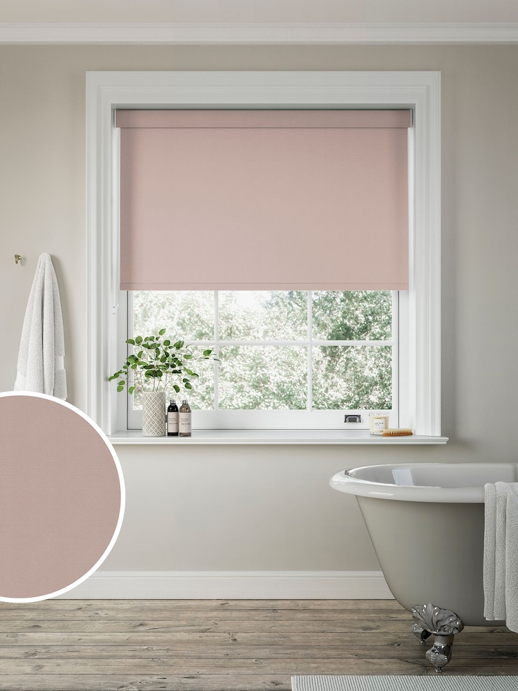 Dusky Pink Echo Made to Measure Blackout Roller Blind - Image 1 of 6