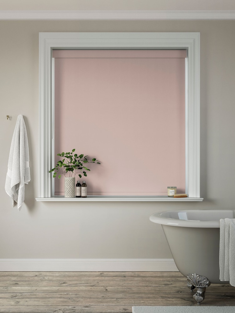 Dusky Pink Echo Made to Measure Blackout Roller Blind - Image 2 of 6