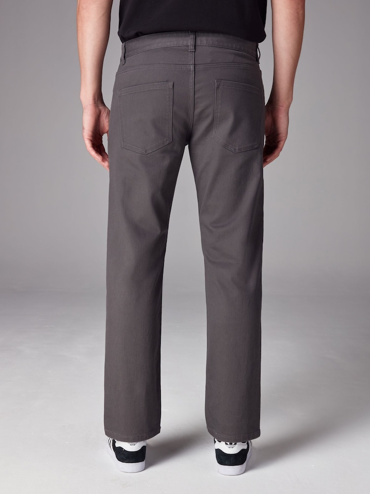 Charcoal Single Straight Fit Classic Stretch Jeans - Image 3 of 13
