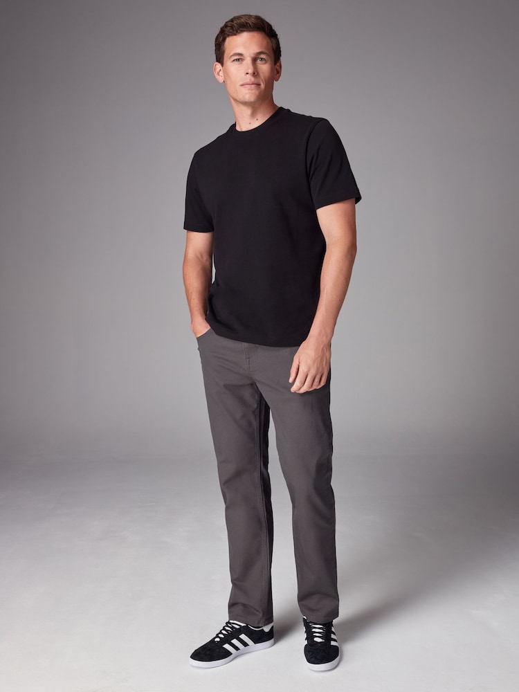 Charcoal Single Straight Fit Classic Stretch Jeans - Image 6 of 13