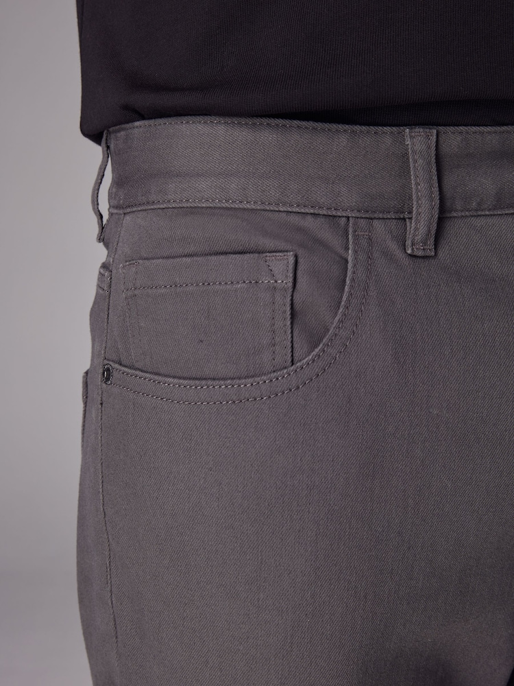 Charcoal Single Straight Fit Classic Stretch Jeans - Image 8 of 13