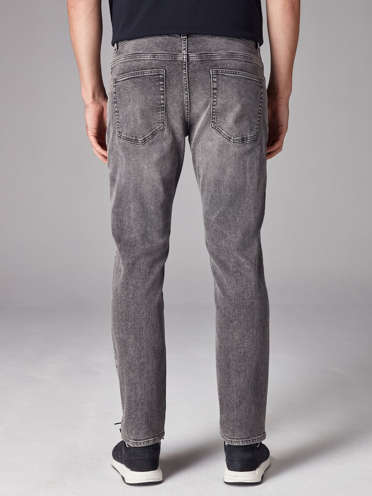 Grey Washed Slim Fit Classic Stretch Jeans - Image 4 of 12