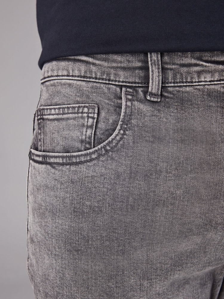 Grey Washed Slim Fit Classic Stretch Jeans - Image 6 of 12