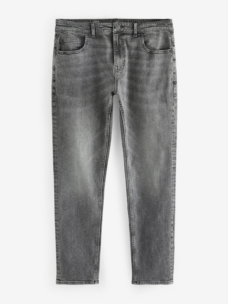 Grey Washed Slim Fit Classic Stretch Jeans - Image 8 of 12