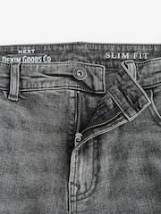 Grey Washed Slim Fit Classic Stretch Jeans - Image 9 of 12
