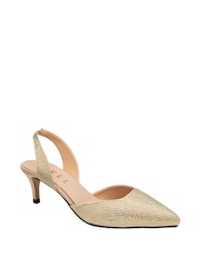 Ravel Gold Diamante Sling Back Shoes - Image 1 of 4