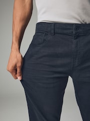 Dark Charcoal Grey Slim Fit Soft Touch Coloured Jeans - Image 5 of 12