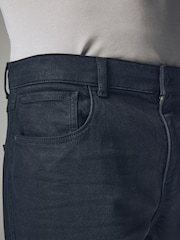 Dark Charcoal Grey Slim Fit Soft Touch Coloured Jeans - Image 7 of 12
