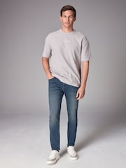 Blue Washed Slim Fit Motionflex Jeans - Image 2 of 12
