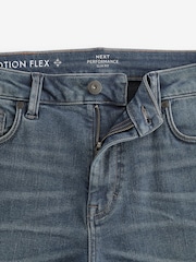Blue Washed Slim Fit Motionflex Jeans - Image 9 of 12