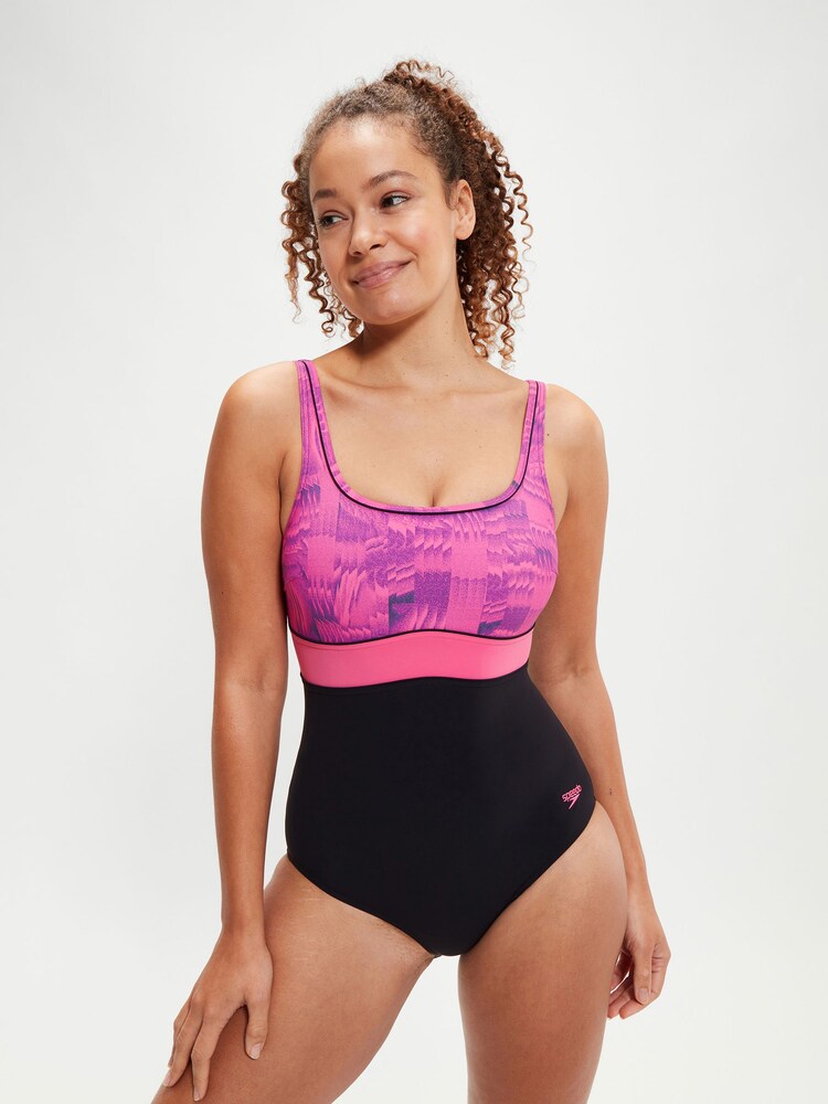 1 -częściowy damski strój kąpielowy Speedo Contour Eclipse modelujący sylwetkę - Obraz 1 z 1