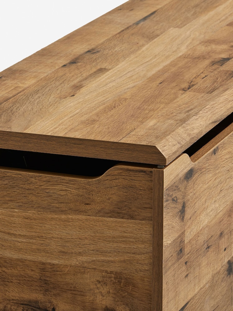 Dark Bronx Oak Effect Hallway Storage Bench - Image 10 of 10