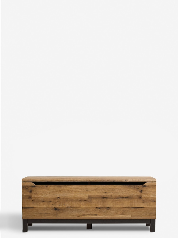 Dark Bronx Oak Effect Hallway Storage Bench - Image 3 of 10