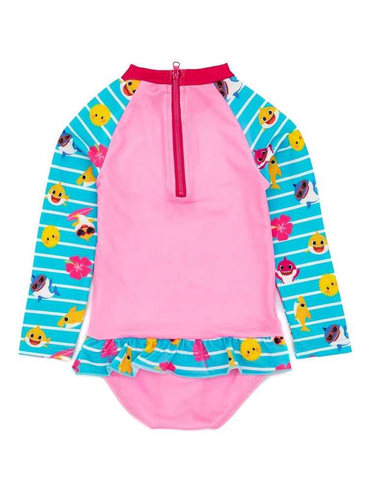 Vanilla Underground Pink Girls Baby Shark Swimsuit - Image 2 of 5