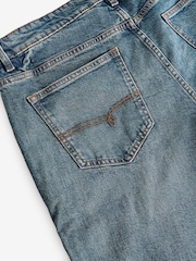 Blue Vintage Straight Fit Vintage Wash Denim Jeans - Image 10 of 11
