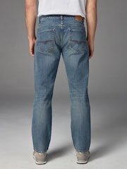Blue Vintage Straight Fit Vintage Wash Denim Jeans - Image 3 of 11