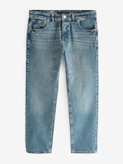 Blue Vintage Straight Fit Vintage Wash Denim Jeans - Image 6 of 11