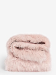 Pink Long Faux Fur Throw - Image 4 of 4