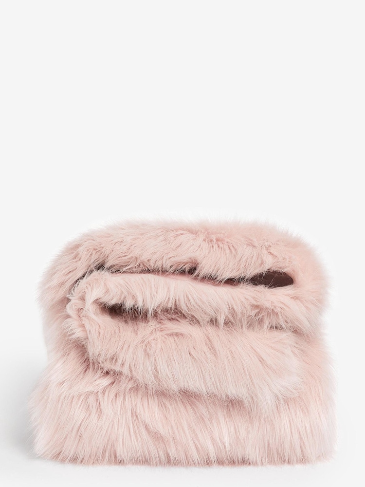 Pink Long Faux Fur Throw - Image 4 of 4