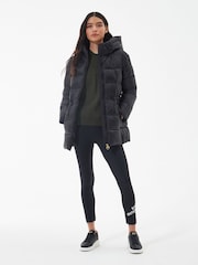 Barbour® International Ennis Quilted Black Jacket - Image 3 of 5