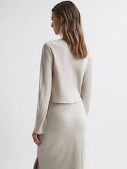 Reiss Silver Avril Metallic Cowl Neck Top - Image 5 of 5