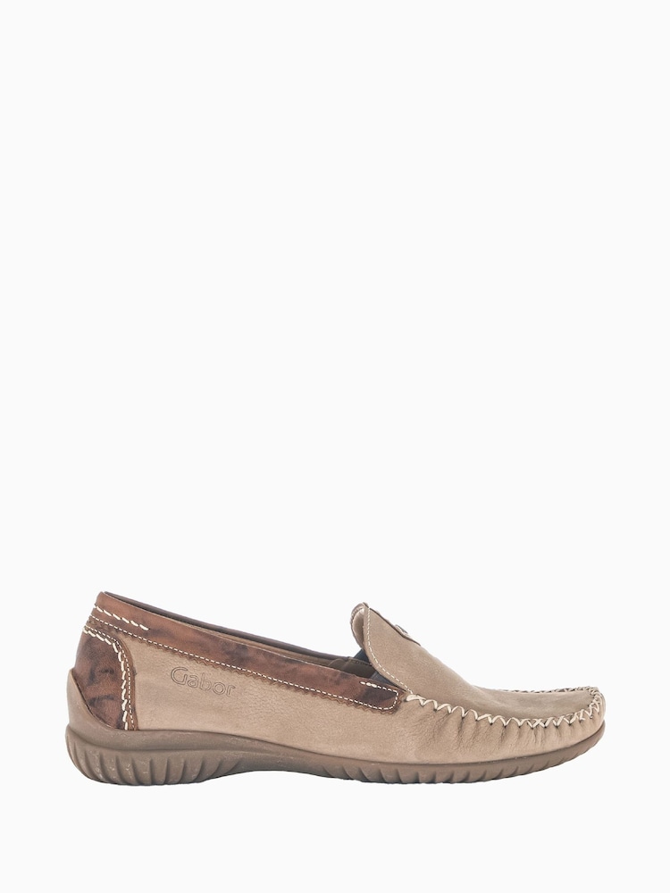Gabor Wide Fit California Corda Nubuck Moccassins - Image 1 of 5 Gabor Wide Fit California Corda Nubuck Moccassins - Image 1 of 5