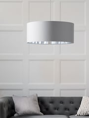 Silver Rico Easy Fit Shade Drum Ceiling Light - Image 2 of 4