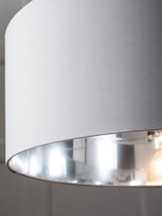 Silver Rico Easy Fit Shade Drum Ceiling Light - Image 3 of 4