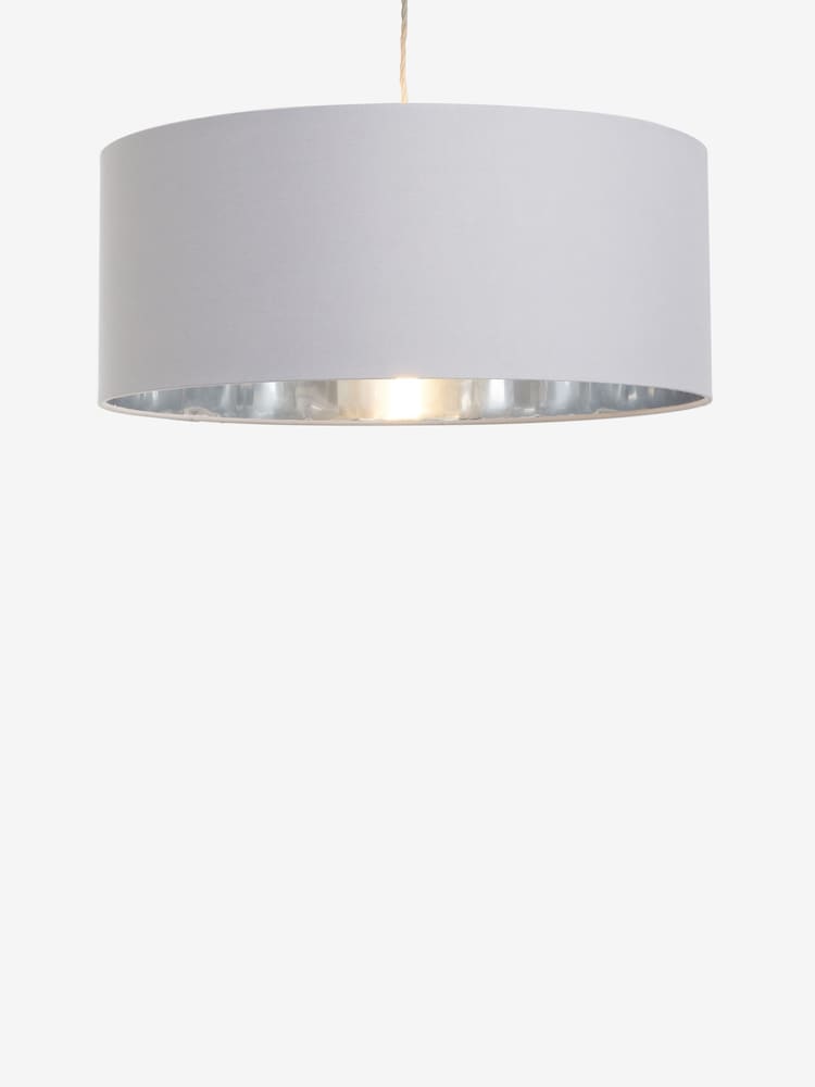 Silver Rico Easy Fit Shade Drum Ceiling Light - Image 4 of 4