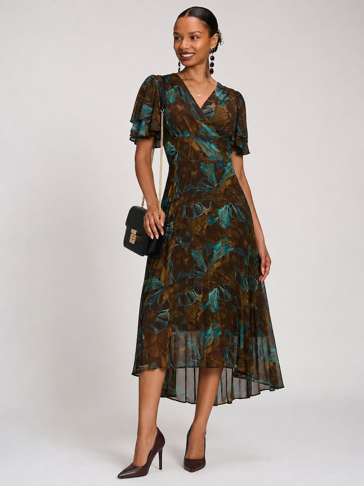 Jolie Moi Metallic Velvet Midi Dress - Bild 1 av 6 Jolie Moi Metallic Velvet Midi Dress - Bild 1 av 6