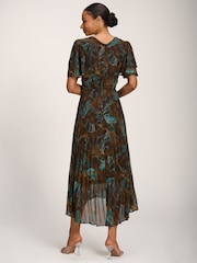 Jolie Moi Metallic Velvet Midi Dress - Bild 2 av 6