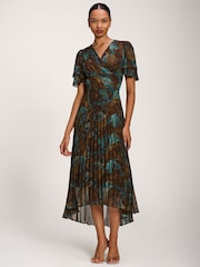 Jolie Moi Metallic Velvet Midi Dress - Bild 4 av 6