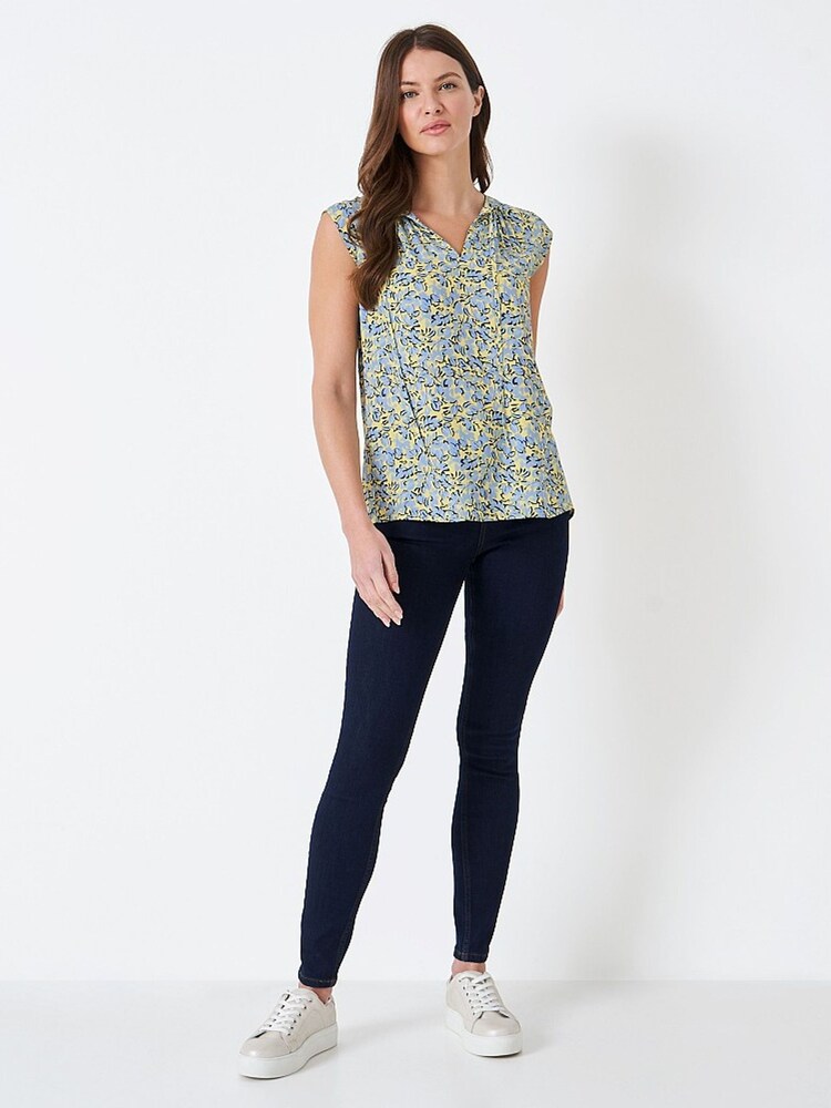 Crew Clothing Company Pastel Pink Floral Print Relaxed Blouse - Image 2 of 5
