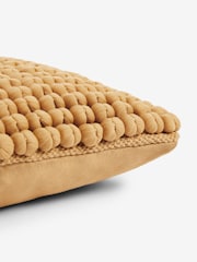 Ochre Yellow 43 x 43cm Global Bobble 100% Cotton Cushion - Image 2 of 6