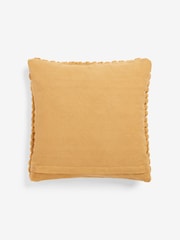 Ochre Yellow 43 x 43cm Global Bobble 100% Cotton Cushion - Image 6 of 6