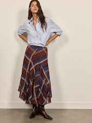 BHOEM Brown Maxi Checks Skirt - Image 1 of 5