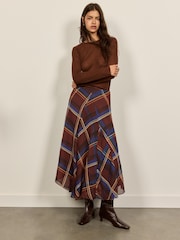 BHOEM Brown Maxi Checks Skirt - Image 3 of 5