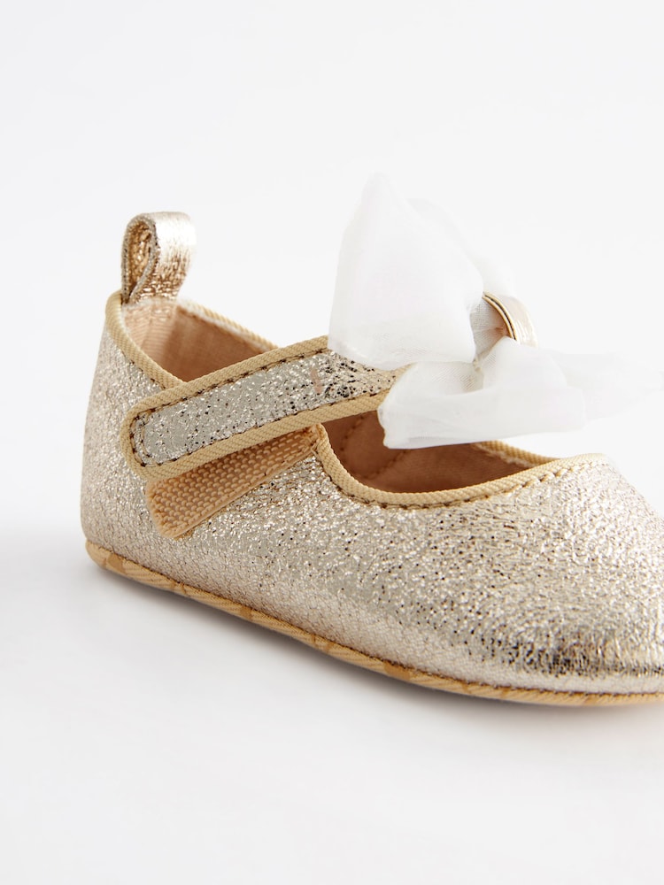 Or - Baker by Ted Baker Bébé Filles Padders Chaussures With Nœud - Image 4 of 5